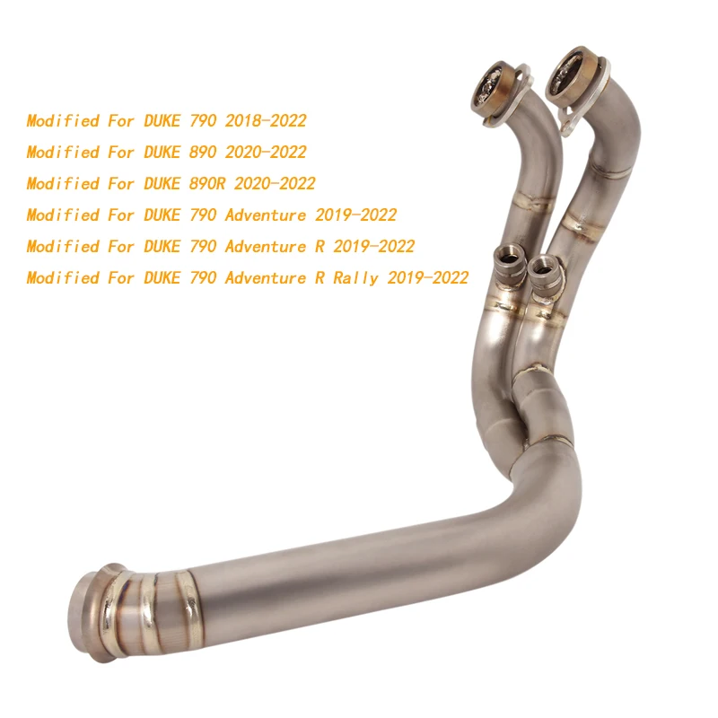 Slip On  Motorcycle Exhaust Front Connect Tube Headers  PipeTitanium Alloy  Exhaust System Modified For  DUKE 790 890 809R