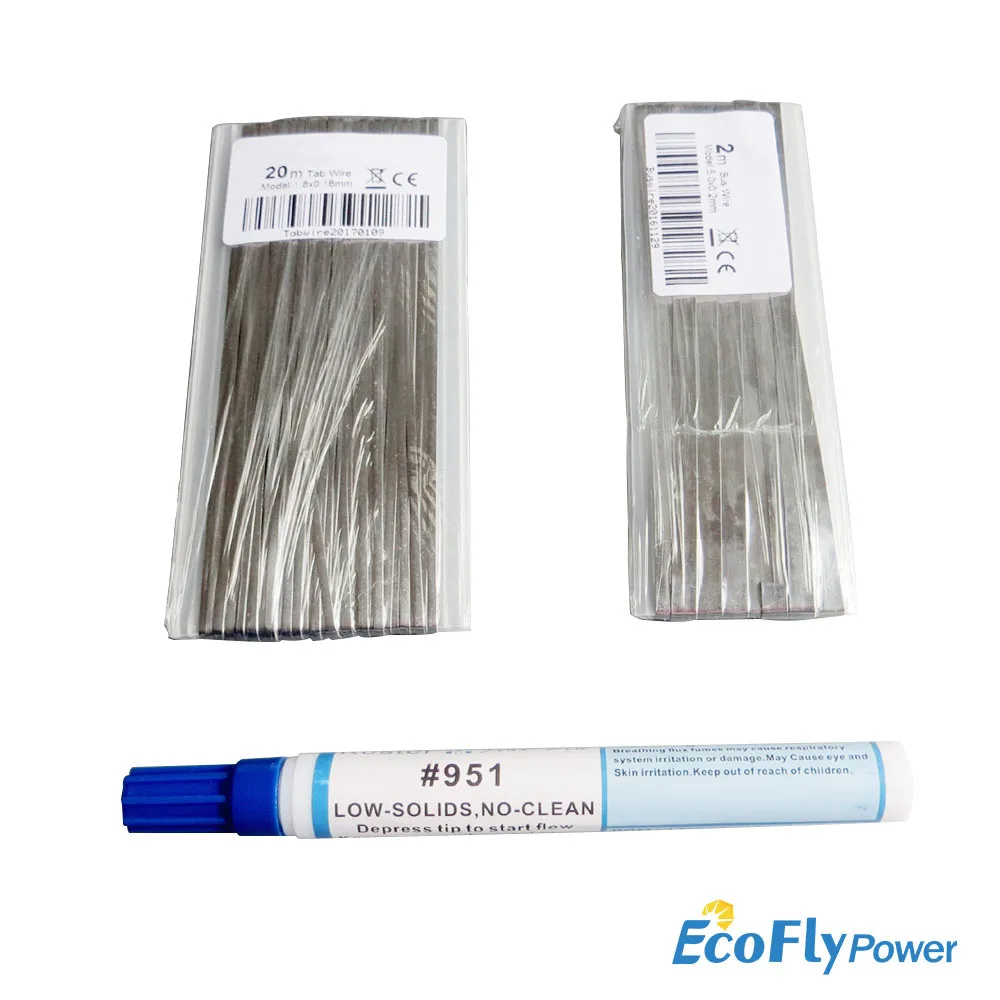 Solar cells DIY 20M of photovoltaic welding strips + 2M of confluence strips + 1 951 soldering pen