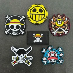 Wholesale New One Piece Embroidery Backpack Velcro Luffy Chopper Zoro Animation Peripheral Clothing Badge Decoration Patch Patch