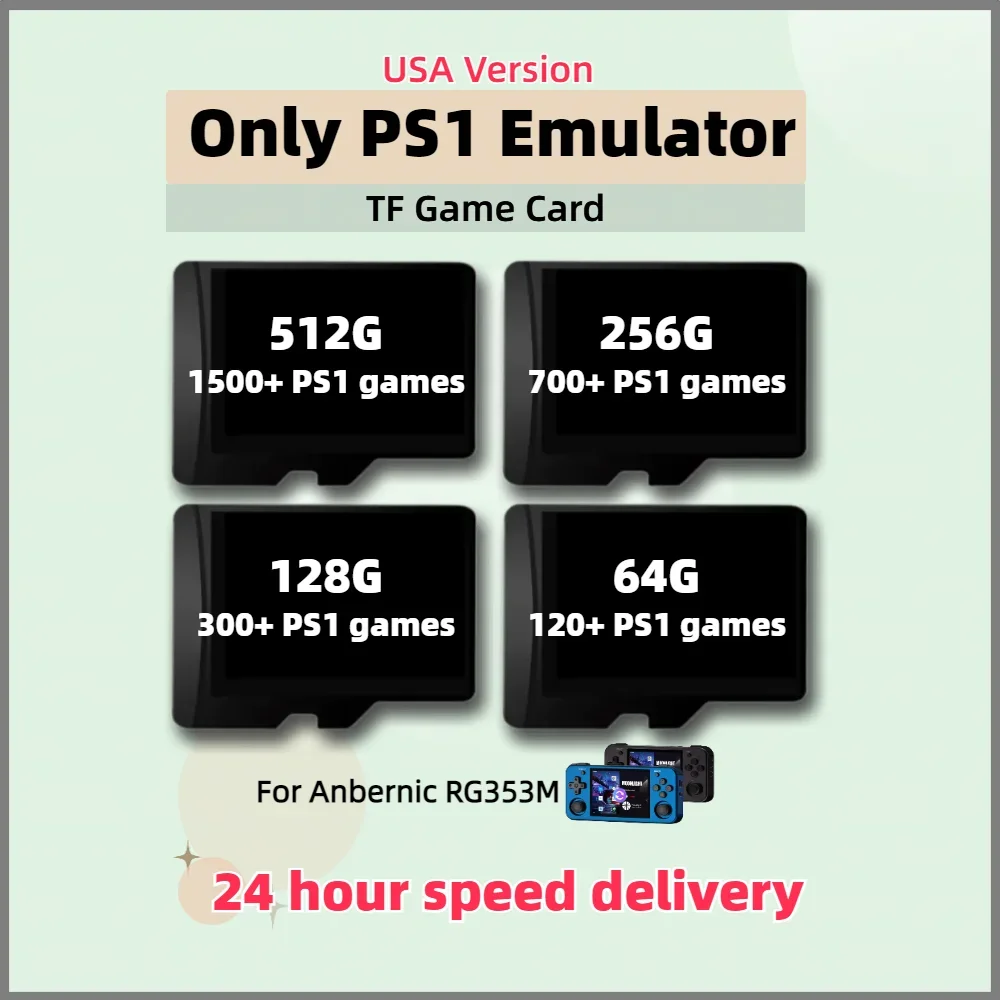 

Memory Card (TF) PS1 For Anbernic RG353M USA Version 1500+ 512G Classic Retro Plug&Play 700+ 256G 300+ 128G 120+ 64G RG353V