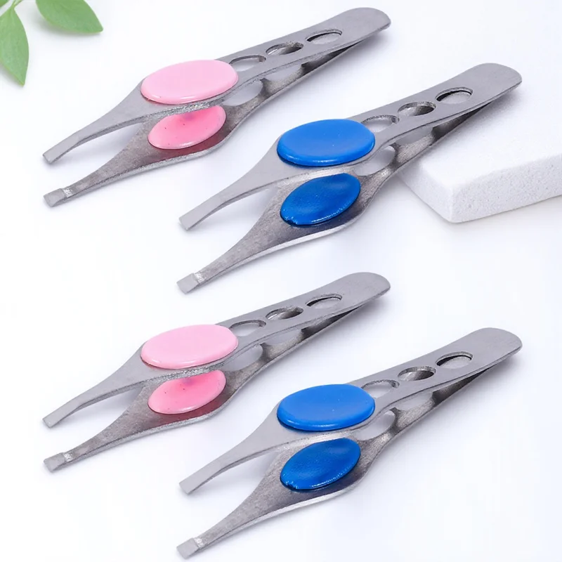 4Pcs Eyebrow Tweezer Set Anti-Rust Stainless Steel Eyebrow Shaping Tool Easy Handling Hair Removal Tool Makeup Tweezer