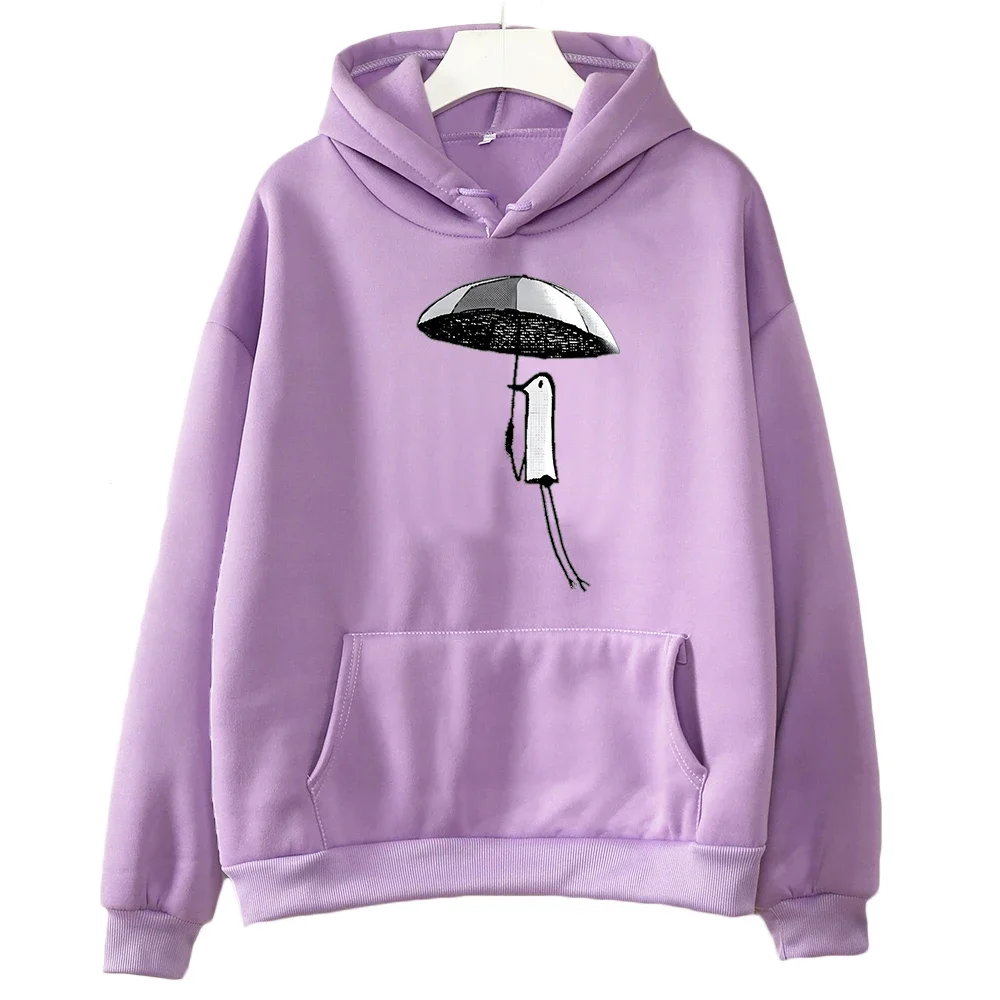 Oyasumi Punpun Oversized Hoodie Kawaii/Cute Girl Cartoon Long-sleeved Sweatshirt WOMEN Autumn/Winter Manga/Comic Slight Strech