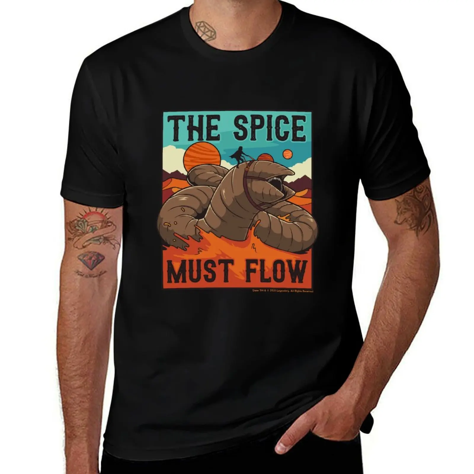 The Spice Must Flow Sandworm Riding T-Shirt Plus Size Lightweight Top T-Shirt