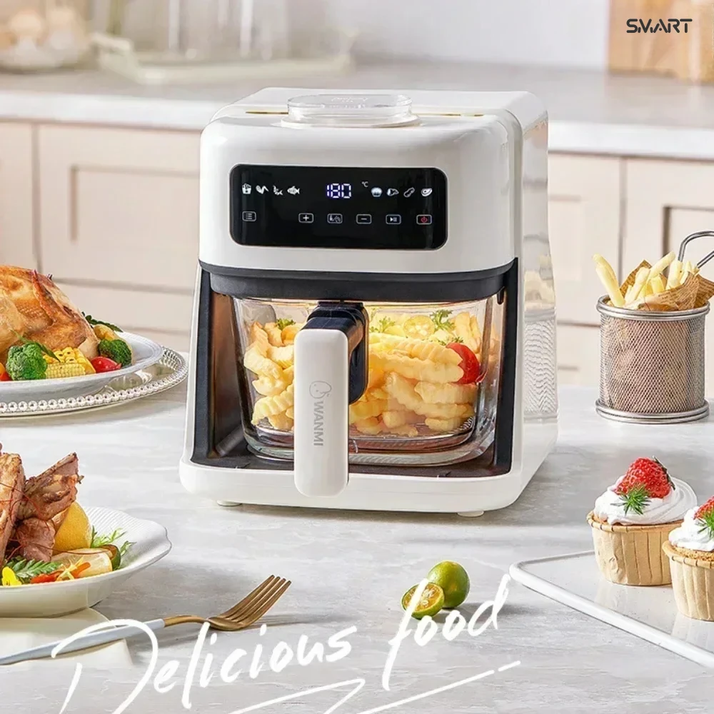 new kitchen Air Fryer. Household Transparent Large Capacity Electric Oven. Multifunctional Electric Fryer. french fries
