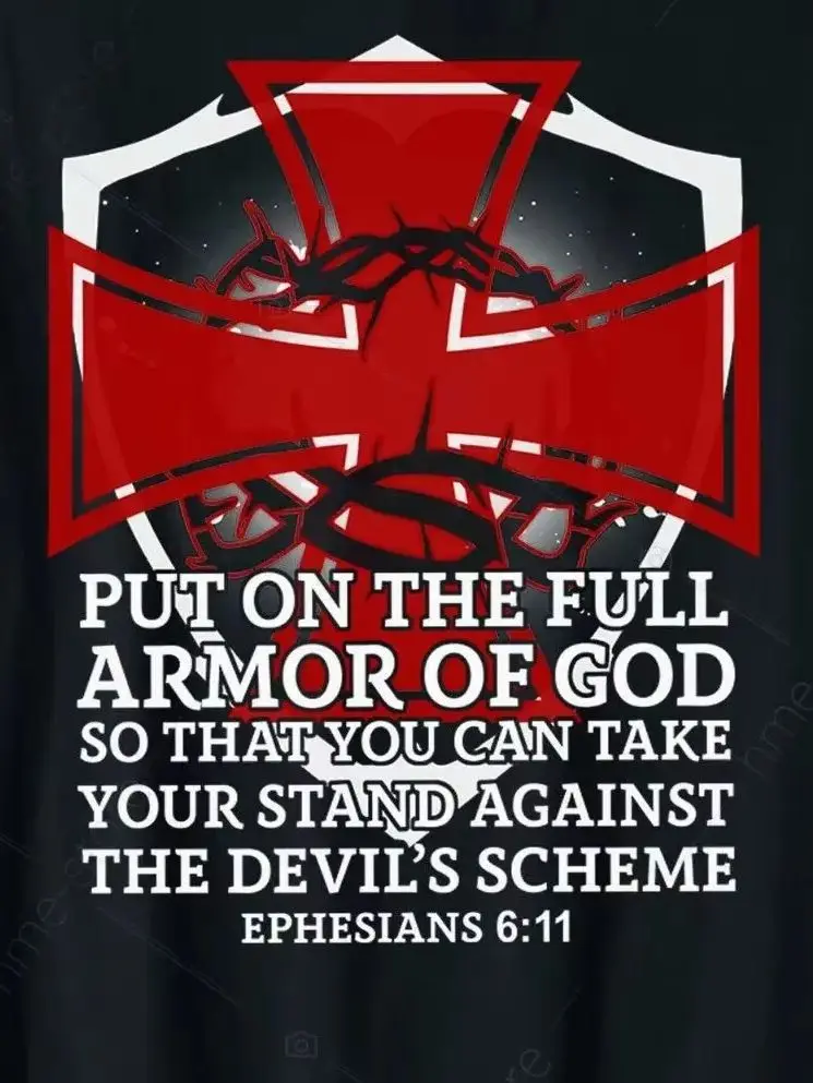 

Armor of God Christian Warrior Bible Verse Knights Templar T-Shirt 100% Cotton O-Neck Summer Short Sleeve Casual Mens T-shirt