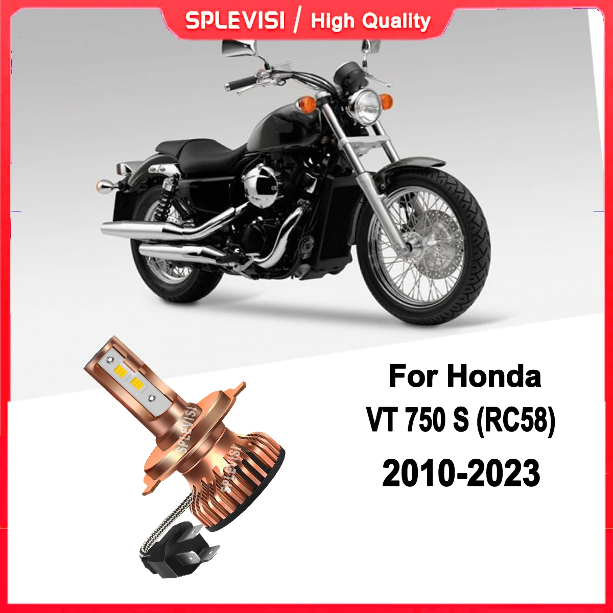 

H4 9003 HB2 LED White Motorcycle Headlight 1:1 design with the original bulb For Honda VT 750 S (RC58) 2010 2011 2012 2013-2023