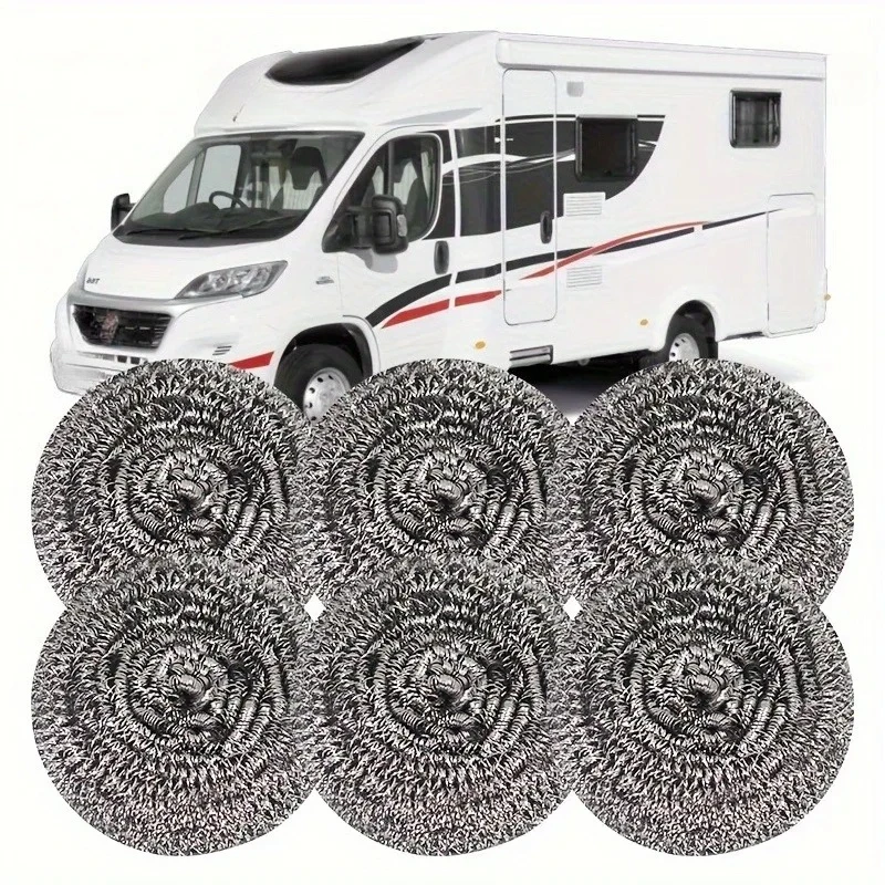 Juego de bolas abrasivas multiusos de 6 piezas: depuradores duraderos de acero inoxidable para limpieza de cocina y baño
