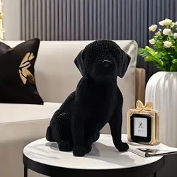 Beaded Resin Dog Statue, Living Room Decor, Home Decor Dog, Table Centerpiece for Pet Lovers, Room Decor, Office /Shelf Decor.