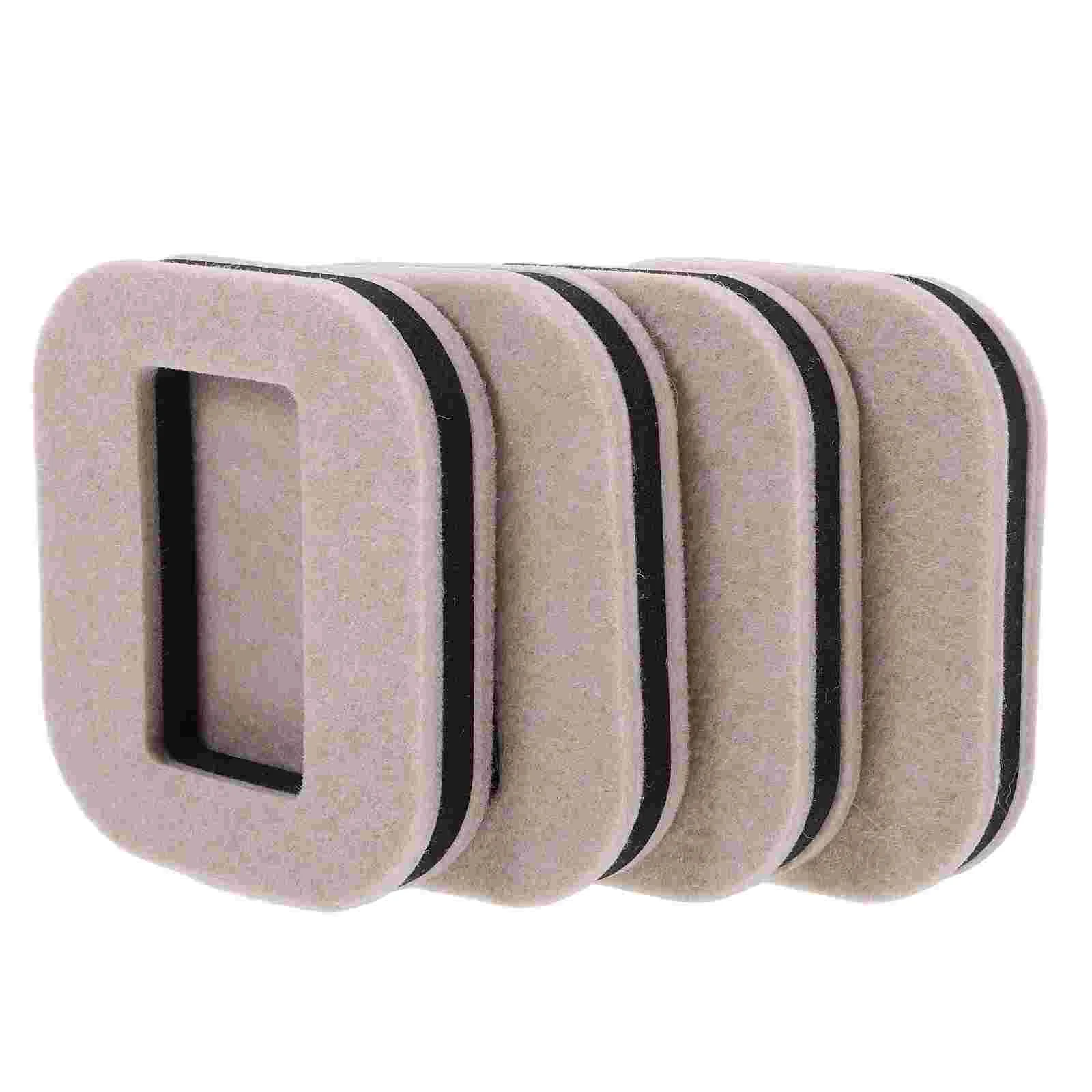 4 Pcs Roller Pad Chair Foot Pads Furniture Feet Floor Protectors Pulley Stoppers for Hardwood Caster Wheels