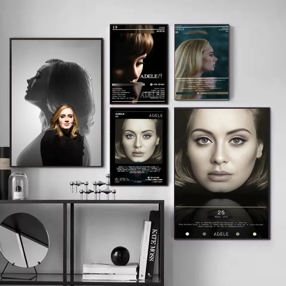 R&B Singer A-Adele Poster Room Wall Art Decor Waterproof Stickers For Home Bar Bedroom Decoration