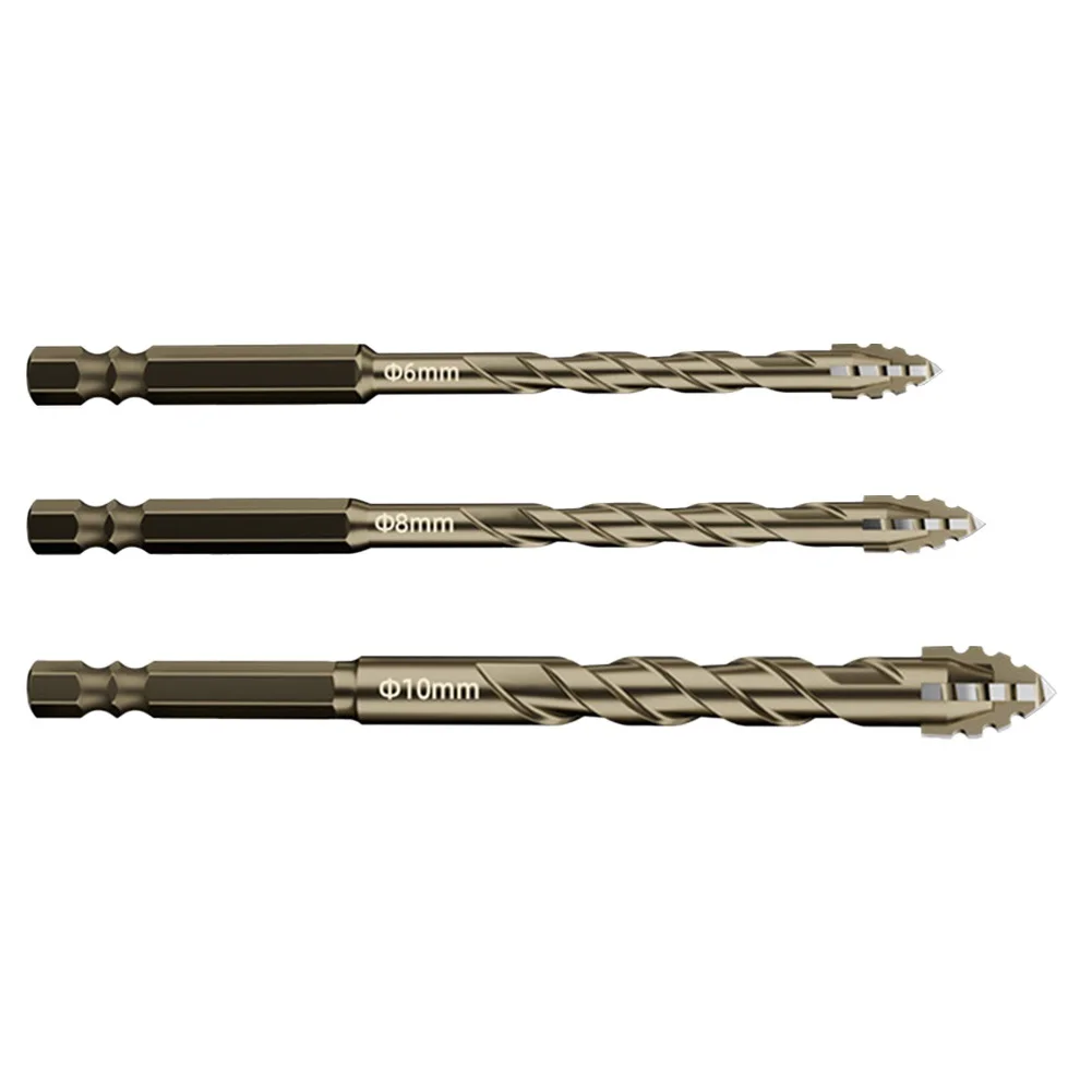 Easily Create Holes in Various Materials with this 3pc Eccentric Triangle Drill Bit Set Designed for Optimal Performance