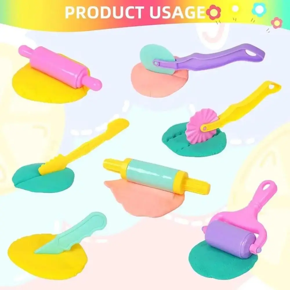 Mini creativo 3D plastilina stampo sicuro fai da te modellazione accessori in argilla colore casuale plastica kit di strumenti per pasta fai da te bambini