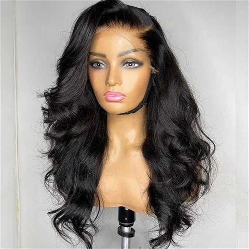 

Soft Black Body Wave 180% Glueless 28 inch 5x5 Silk Base Jewish Human Hair Wig With Baby Hair HD Lace European Hair Preplucked