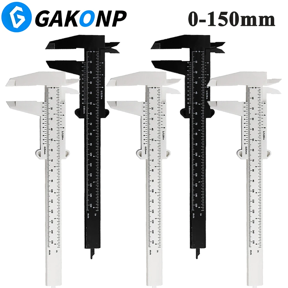 

0-150mm Vernier Calipers Calipers Plastic Ruler Scale Double Rule Scale for Jewelry Measurement School Student Measuring Tools