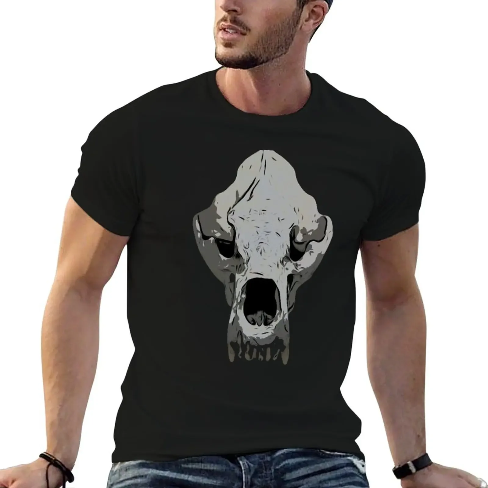 

Cave Bear Skull T-Shirt kawaii clothes anime figures plain t shirts men