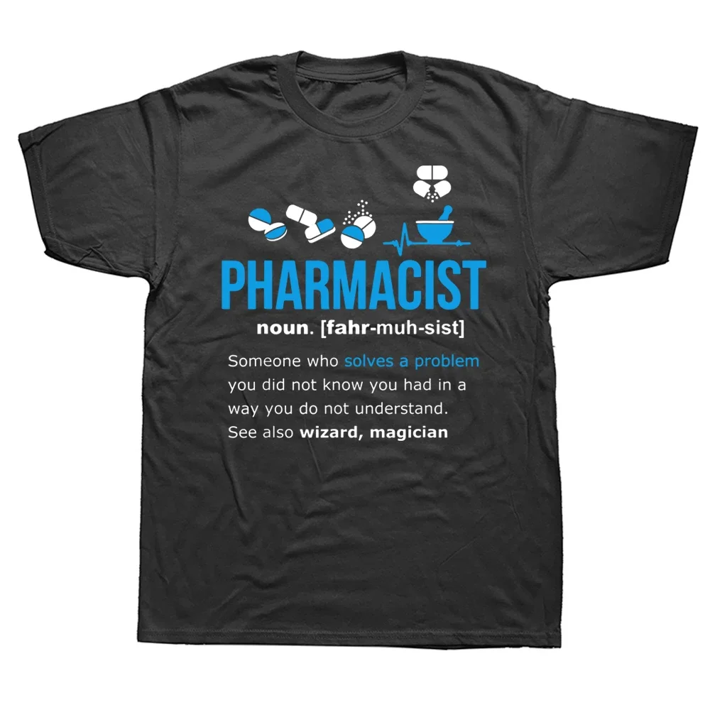 Pharmacist Definition Funny Pharmacy Day T Shirts Graphic Cotton Streetwear Short Sleeve Birthday Gifts Summer Style T-shirt