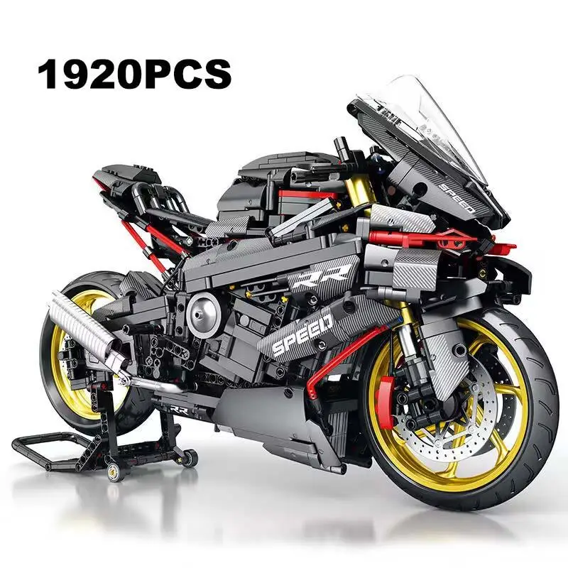 

Technical Black Motorbike S1000RR Building Blocks Model 1:5 Size Vehicle Assemble Bricks MOC Motorcycle Racing Car Toy Boys Gift