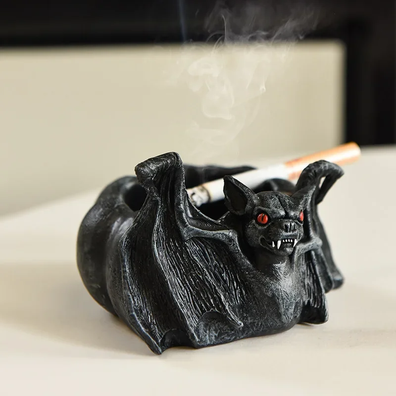 Simulation bat creative ashtray home living room study desktop decoration resin ornament
