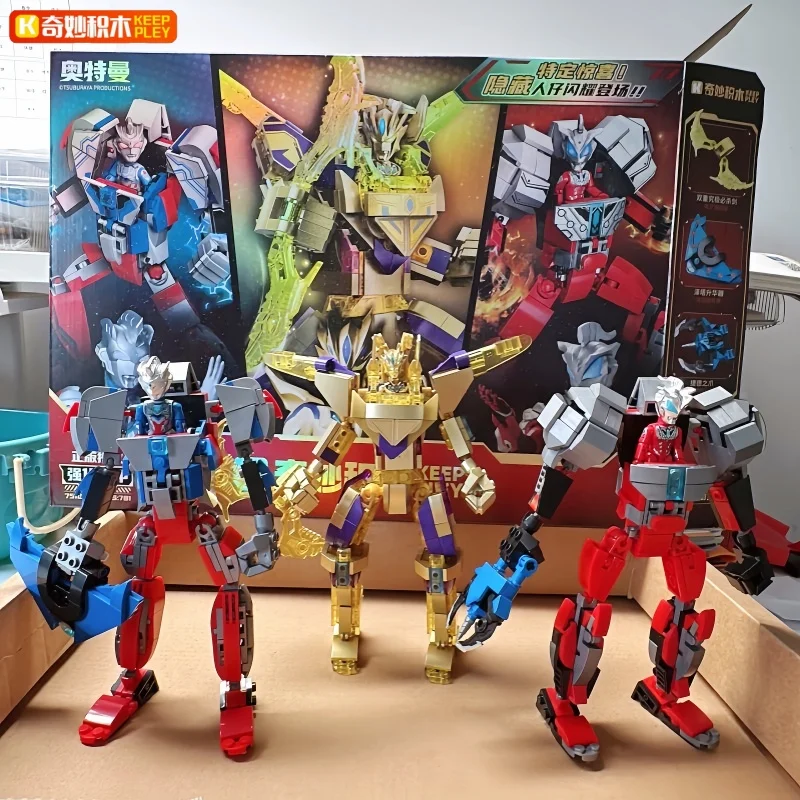 

Keeppley Ultraman Zero Reinforced Mecha Action Figure Shining Version Assembly Collectible Set Toy Gift For Boys Children