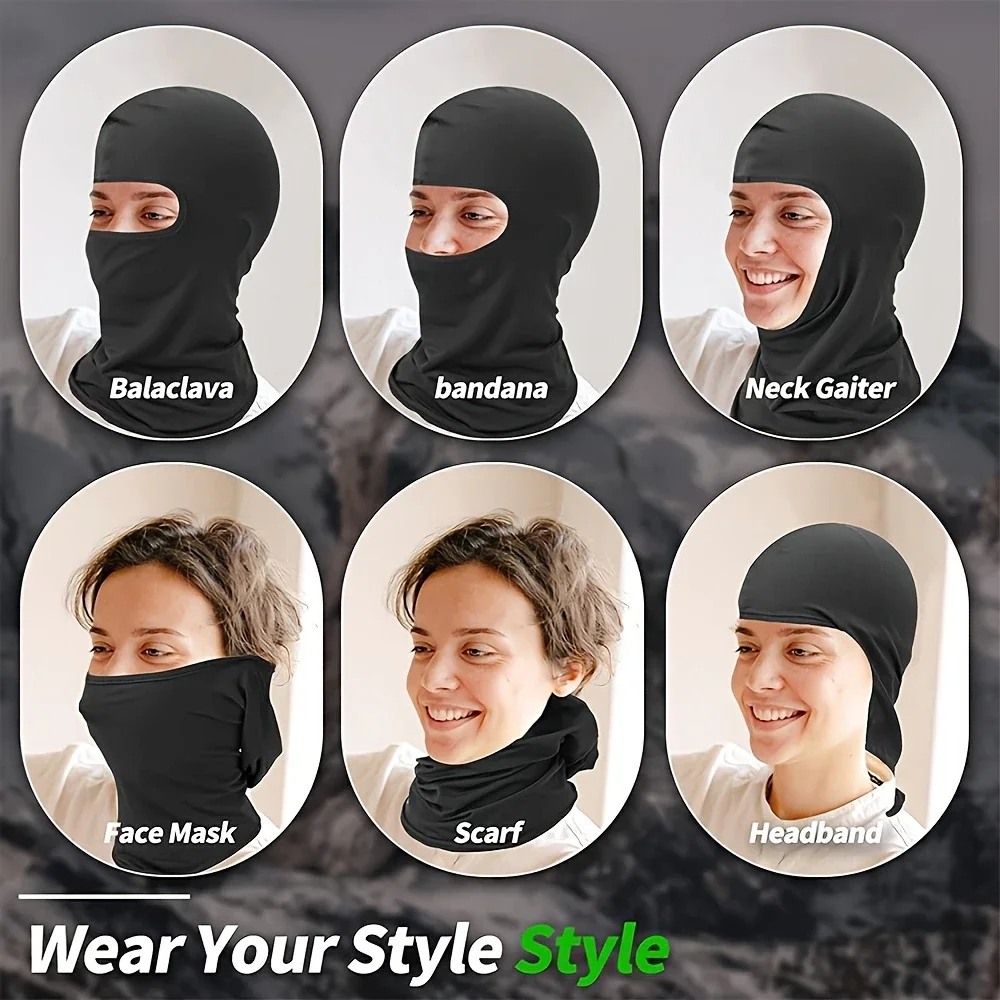 ISGTDRM Quick-dry Balaclava Sports Full Face Mask Soft Breathable Beanies Cycling Helmet Liner Running Hiking Fishing Hood Caps image 5