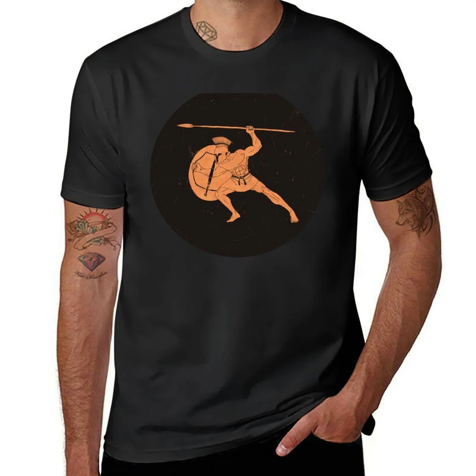 Greek Hoplite T-Shirt plain hippie clothes mens funny t shirts