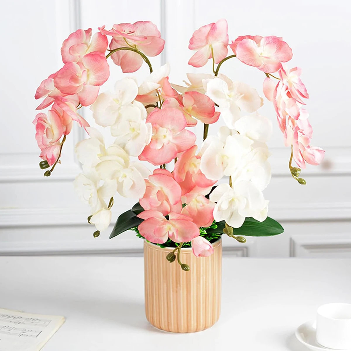 3D Künstliche Blume Zweig Seide Schmetterling Orchidee Hause Vase Tisch Dekor Hochzeit Outdoor Garten Braut Blumensträuße DIY Kranz Geschenk