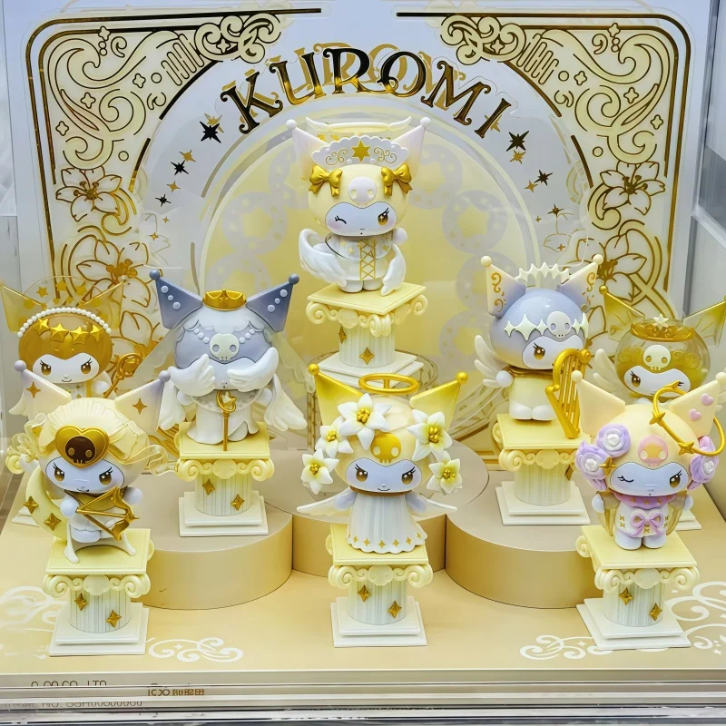 

Genuine Sanrio Kuromi Angels Series Figure Kawaii Collectible Anime Figure Ornament Mystery Box Valentine Day Gift For Girls