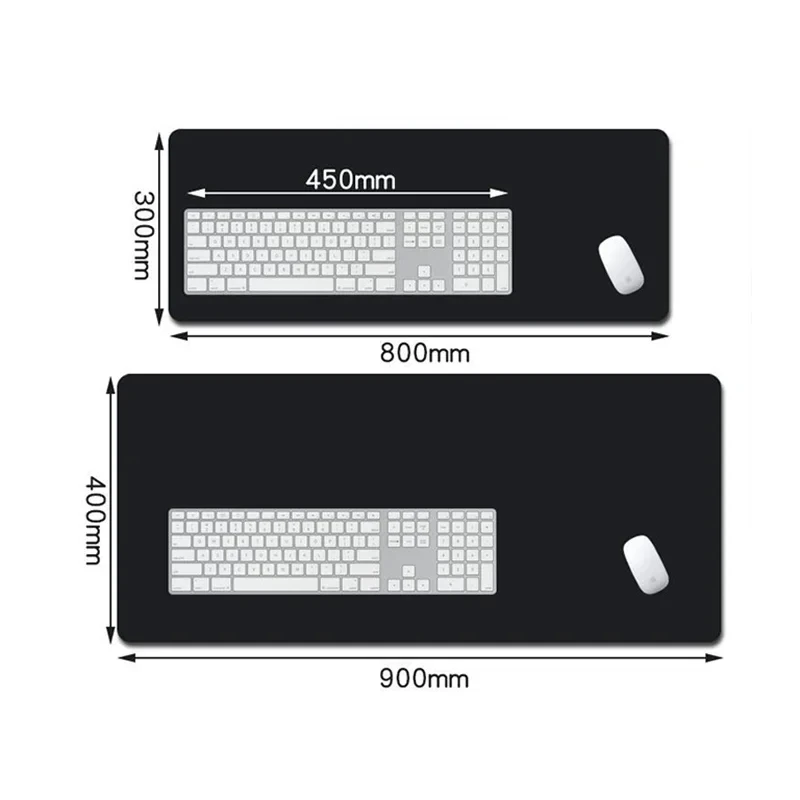 لوحة ماوس xxl بالأبيض والأسود للوحة مفاتيح الكمبيوتر ، سجادة ناعمة للمكتب والطاولة وسطح المكتب