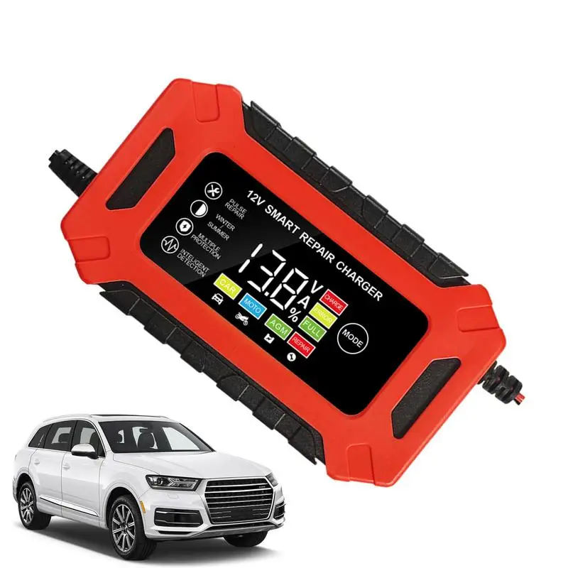 

Battery Chargers 6A Smart Battery Maintainer 12V Battery Minder With Temperature Compensation For Motorcycle Car Lawn Mower Boat