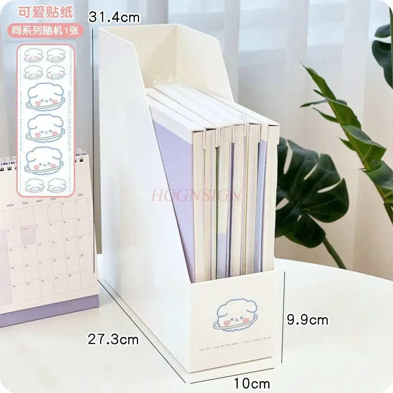 

1 шт. настольный ящик для хранения книг, подставка для студенческих книг, офисный стол для канцелярских принадлежностей, разделенные отделения, штабелируемая стойка для хранения