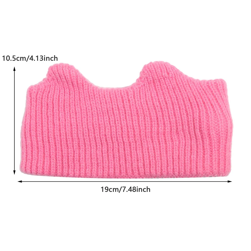 Elastic Sweet Cat Ears Headband Winter Warm Knitted Women Cute Korean Hair Bands Face Washing Wide-brimmed Sports Hair Wrap