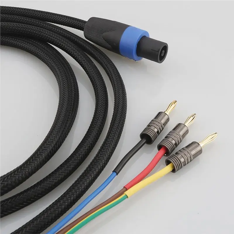 AS95 OFC 3-Wire Subwoofer Speaker Cable Speakon to Banana Plug for REL MJ Acoustics