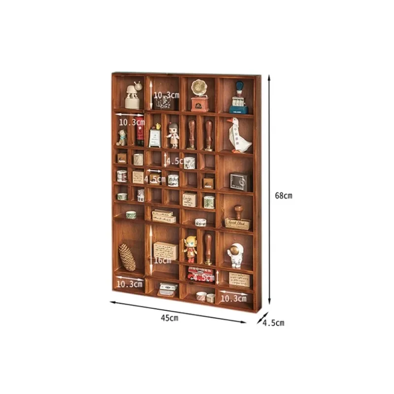 Wall-mounted wall rack, hand account, tape, fire paint seal, blind box, display case, wooden desktop storage box.