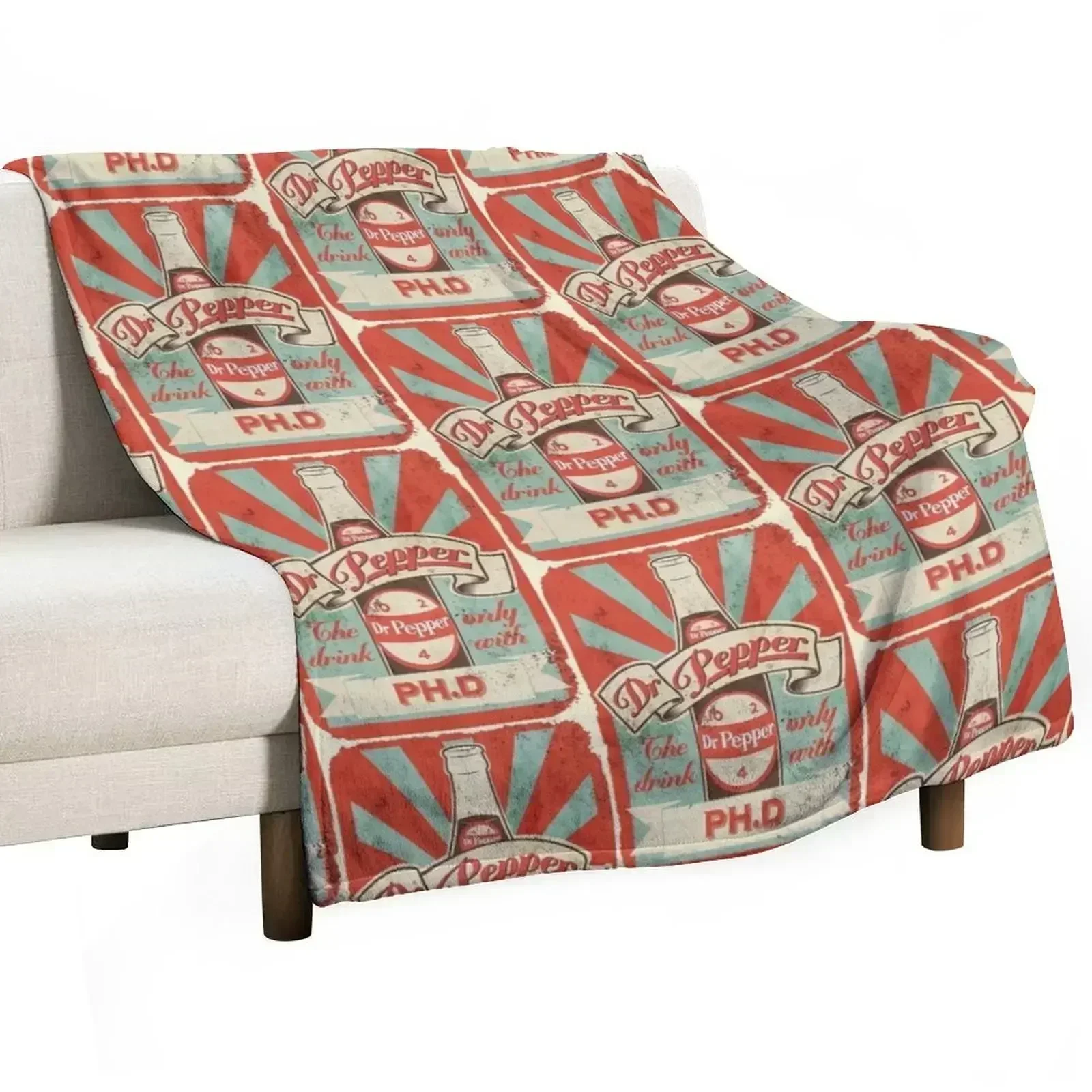 Dr. Pepper Ph.D. Throw Blanket Decorative Sofa Luxury Brand Blankets