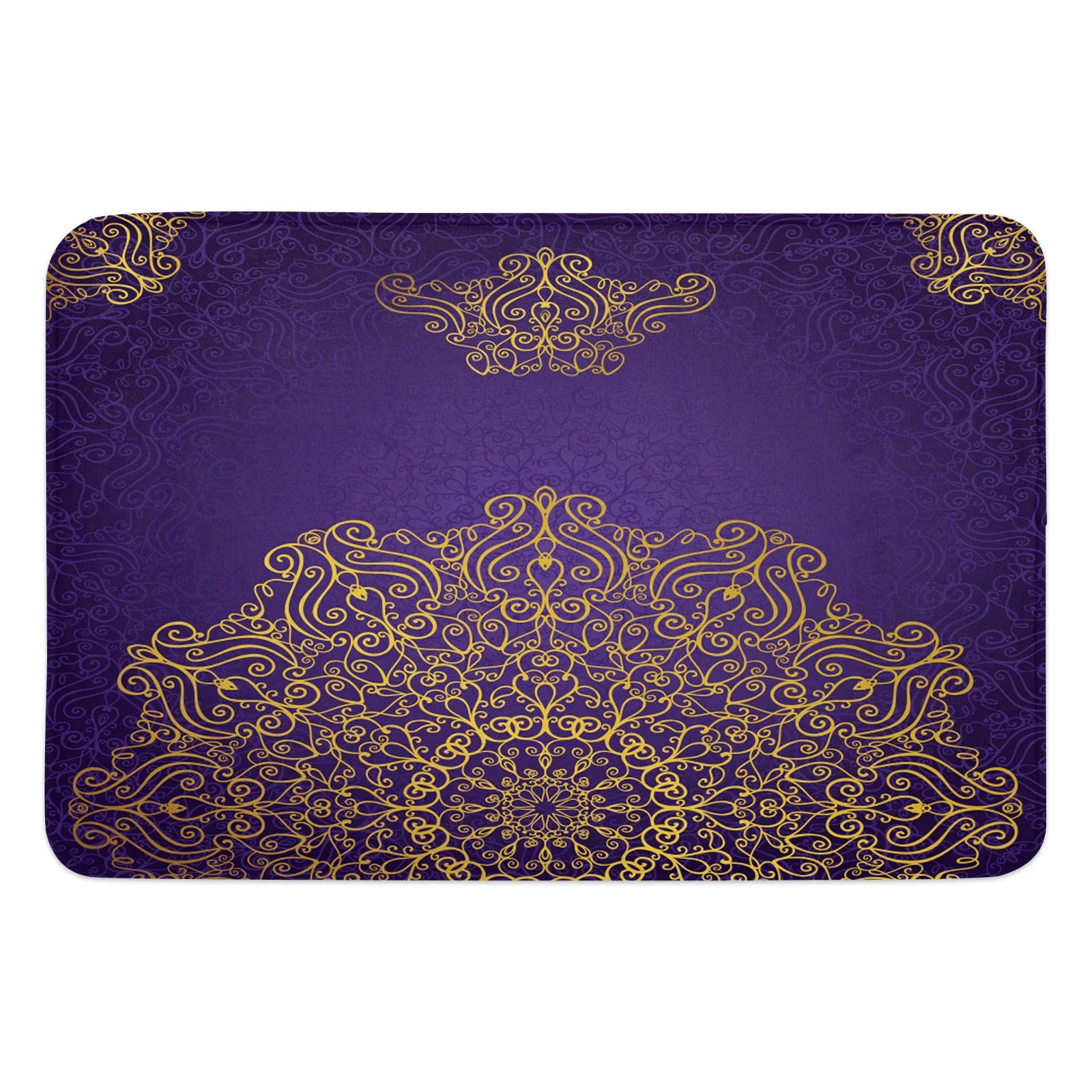 Arabian Purple Islam Bathroom Mat Corridor Carpet Non-slip Kitchen Mat Entrance Door Mats Welcome Room Floor Prayer Rug Doormat