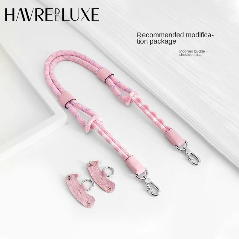 Havrelue-女性用のデラックストストラップ,長いジッパー付きミニバッグ,変更されたストラップ,ナイロンロープ,パンチなしのショルダーストラップ,78cm, 100cm