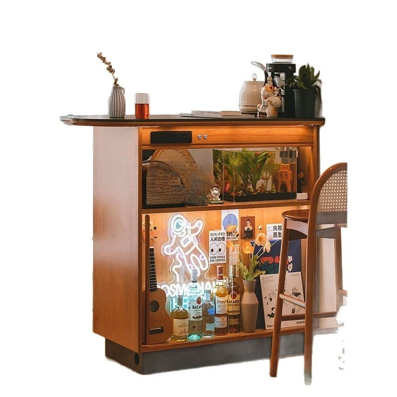 living room rock slab partition island table Japanese side cabinet storage wine cabinet storage cabinet small apartment