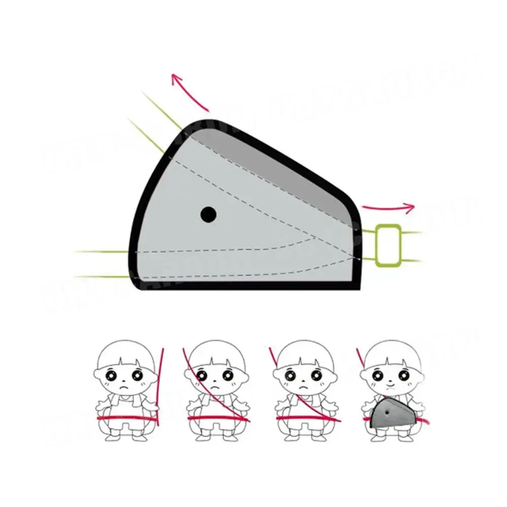 Cintura di sicurezza universale per auto sicura Regolatore robusto Dispositivo di regolazione della cintura di sicurezza per auto Triangolo
