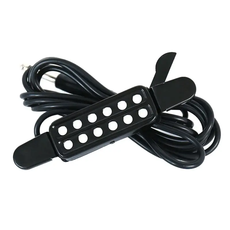 

AB31-1 PCS Guitar Pickup,Acoustic Guitar Pickup Connector Black Plastic,Metal For Metal String Guitar And Acoustic