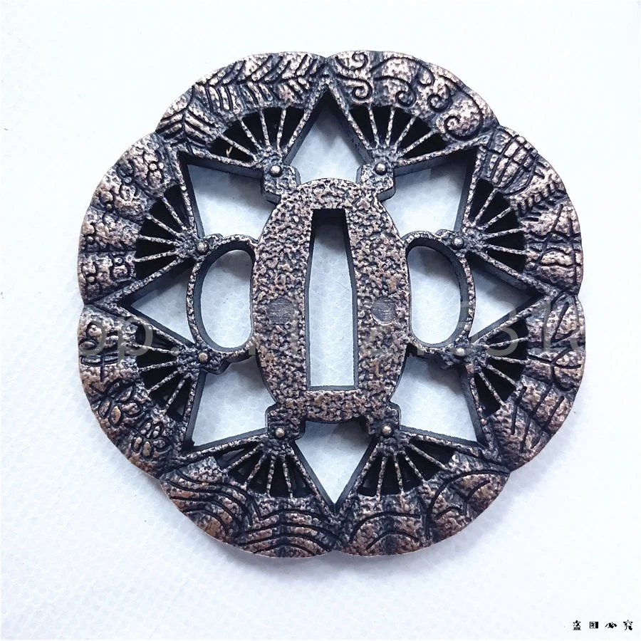 

Unique Alloy Guard Tsuba Handguard For Japanese Katana Samurai Sword Parts Fittings New Fan Theme Very Nice