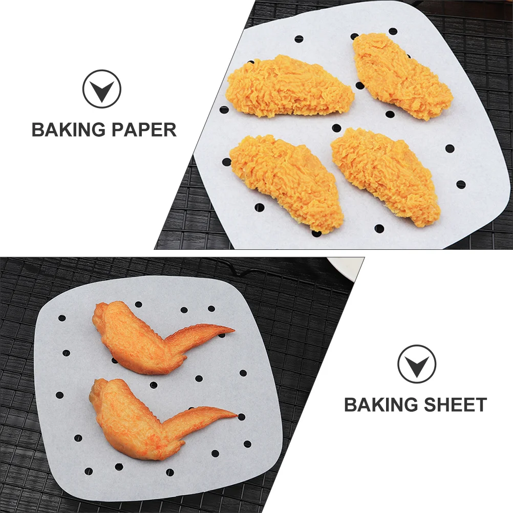 

100 Sheets Non-Stick Baking Paper for Air Fryer Oven Bakeware Keeps Food Integrity Taste Air Fryer Baking Paper