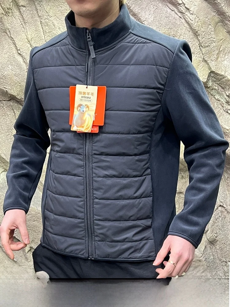 

Мужская хлопковая куртка Heavenly Warmth с шерстяным наполнителем, класса люкс, для активного отдыха, осень-зима, подарок, приталенный крой, молодежный стиль