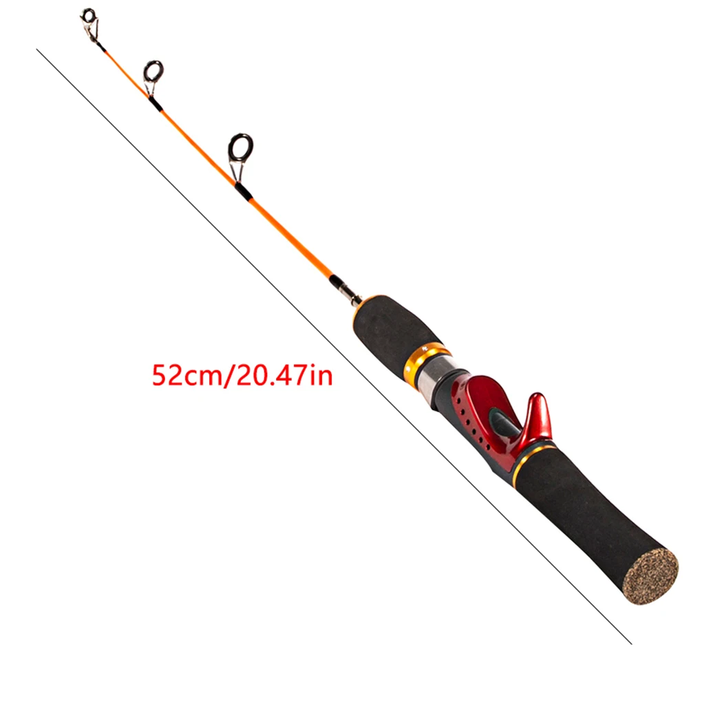 

Portable Ice Fishing Rod 52cm Winter Fishing Rod Anti-slip Metal Bait Spinning Glass Fiber Ice Fishing Rod Accessory