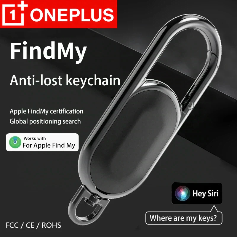 OnePlus Anti-lost GPS Airtag Smart Carabiner Key Chain Keyring Find My Tracker To Attach Car Key Chain Fob For Use On Apple ios