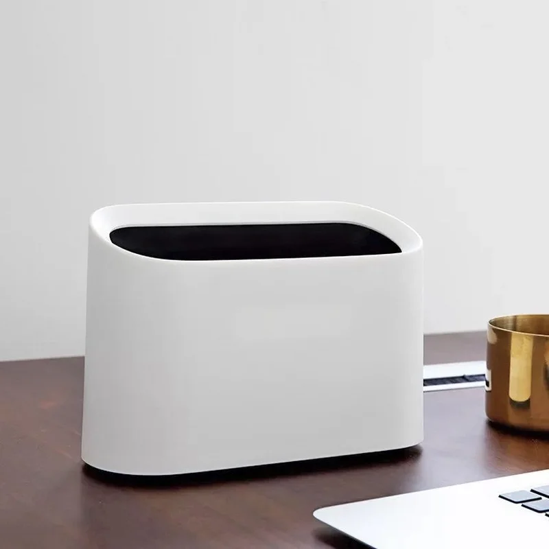 

1pcs Mini Waste Bin Desktop Garbage Basket Table Home Office Shaking Trash Can Desk Storage Box Dustbin Sundries Barrel Box