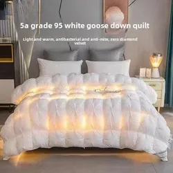 Duvet 95 White Goose Down Winter Quilt All Cotton Quilt Thickened and Warm Winter Quilt Core
