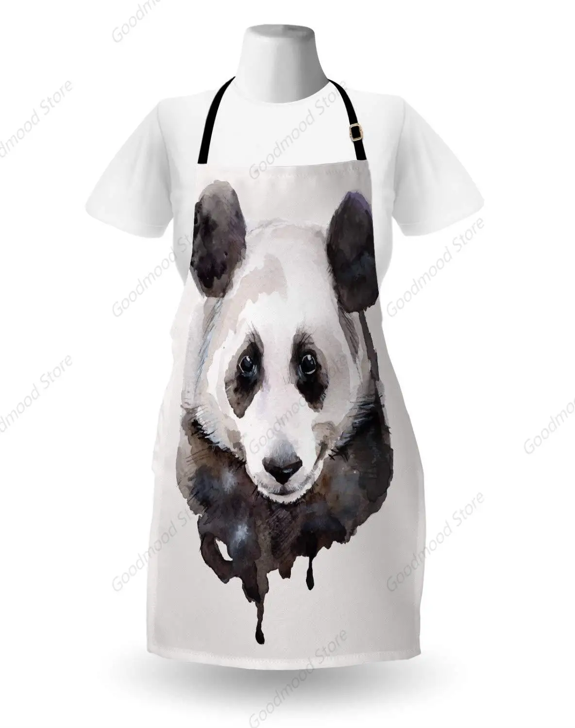 Animal Apron, Sleeping Big Bear and Sloth Hanging on a Bench Cozy, Unisex with Adjustable Neck for Cooking Gardening, Adult Size