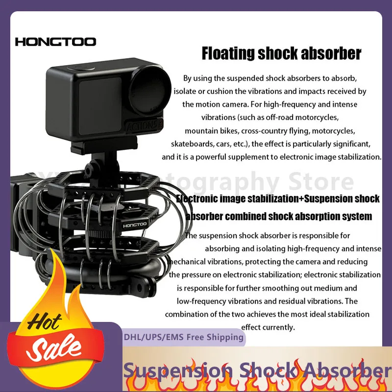 

Hongtoo Suspension Shock Absorber for Djl/insta Action Camera Bicycle/aircraft Full 360Degree Effectively Absorbing Vibrations