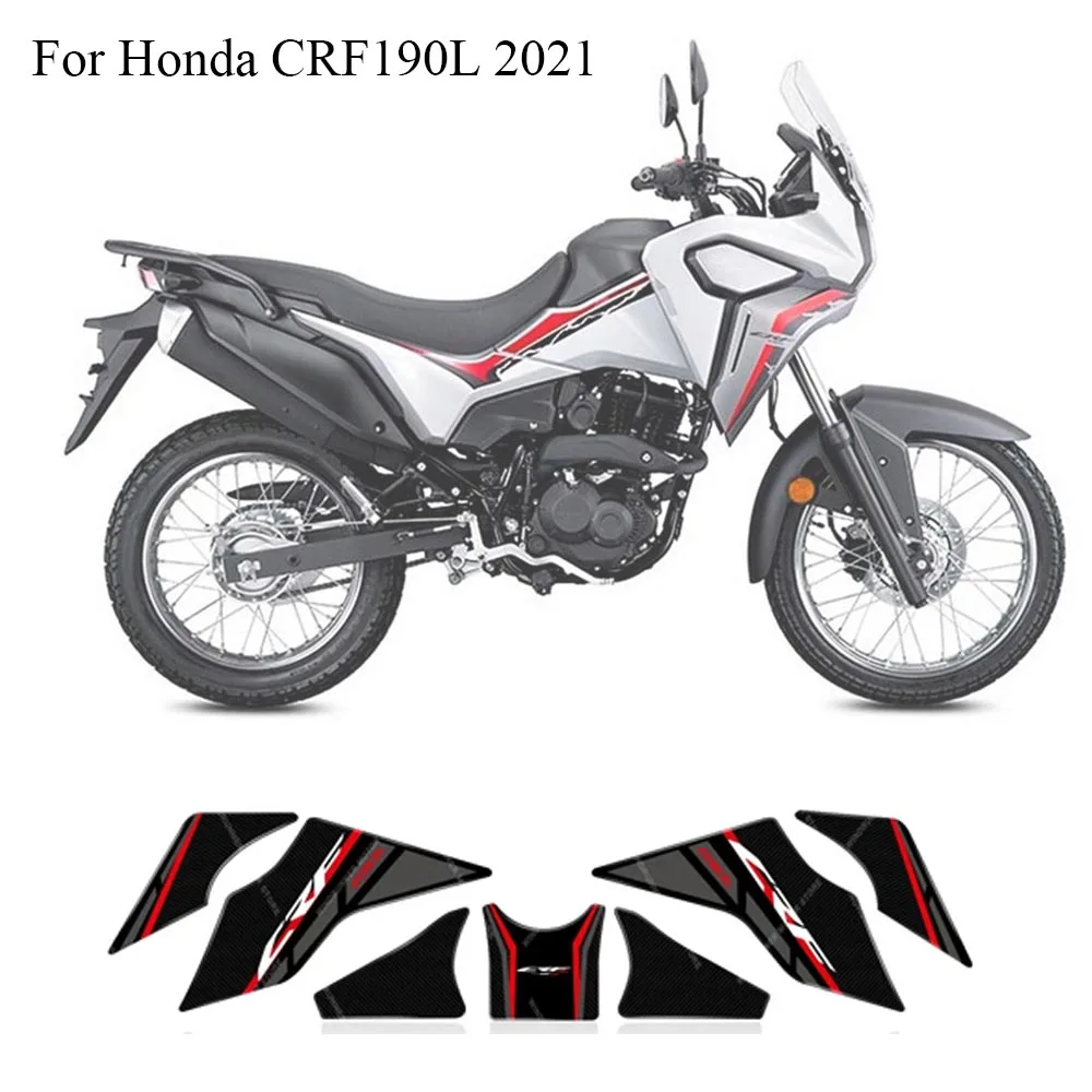 CRF190L Non-slip Side Fuel Tank Protection Pad For Honda CRF190L crf190l 2021 Motorcycle 3D Epoxy Resin Sticker Decal