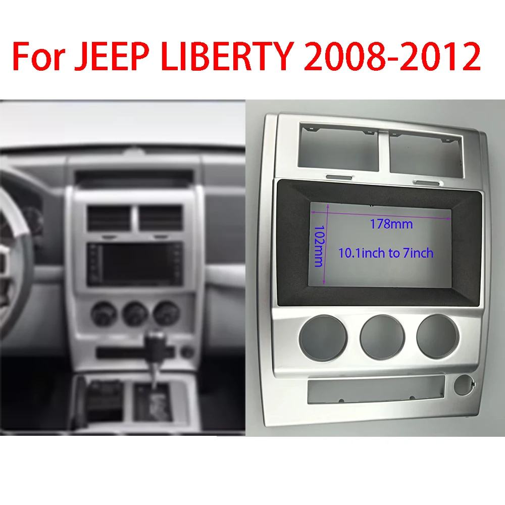 7/9/10.1 Inch For JEEP LIBERTY 2008-2012 Car Radio Stereo GPS MP5 Android Player 2 Din Head Unit Fascias Dash Frame Install